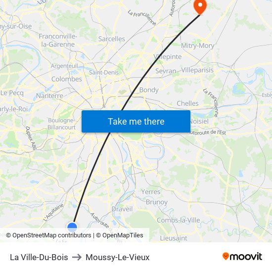 La Ville-Du-Bois to Moussy-Le-Vieux map