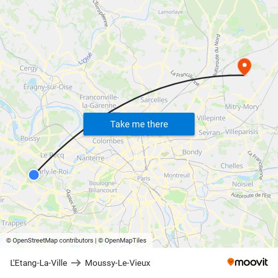 L'Etang-La-Ville to Moussy-Le-Vieux map