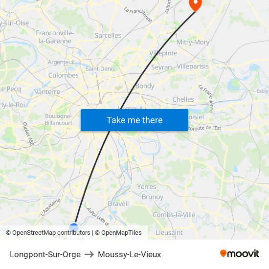 Longpont-Sur-Orge to Moussy-Le-Vieux map