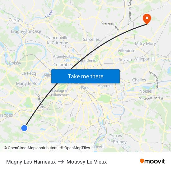 Magny-Les-Hameaux to Moussy-Le-Vieux map