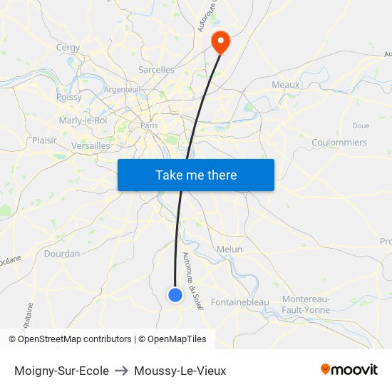 Moigny-Sur-Ecole to Moussy-Le-Vieux map