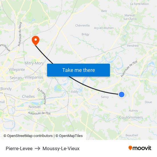 Pierre-Levee to Moussy-Le-Vieux map
