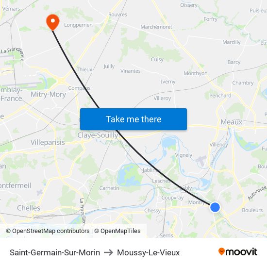 Saint-Germain-Sur-Morin to Moussy-Le-Vieux map