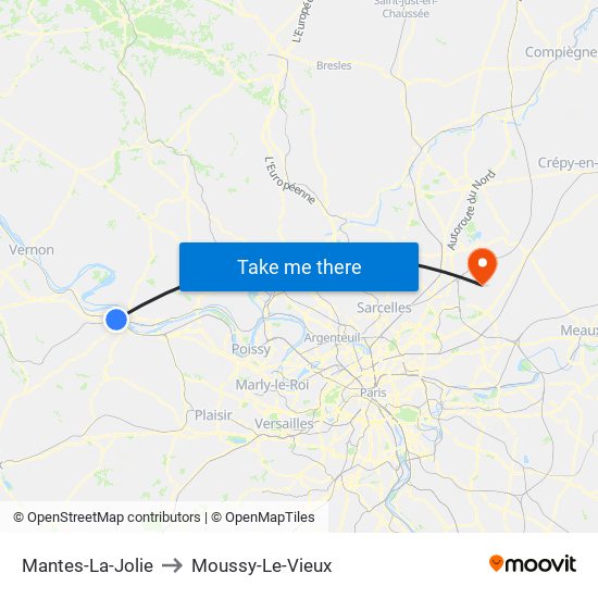 Mantes-La-Jolie to Moussy-Le-Vieux map