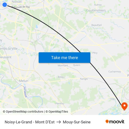 Noisy-Le-Grand - Mont D'Est to Mouy-Sur-Seine map