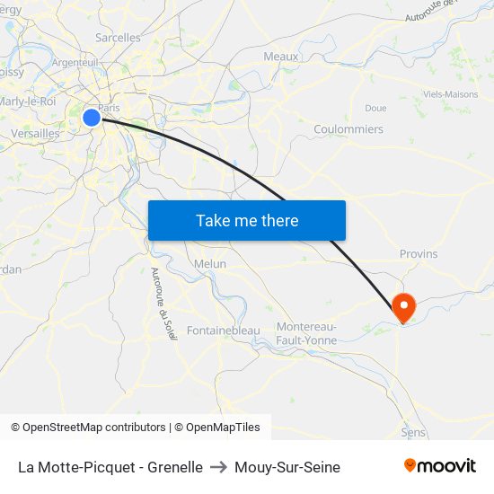La Motte-Picquet - Grenelle to Mouy-Sur-Seine map