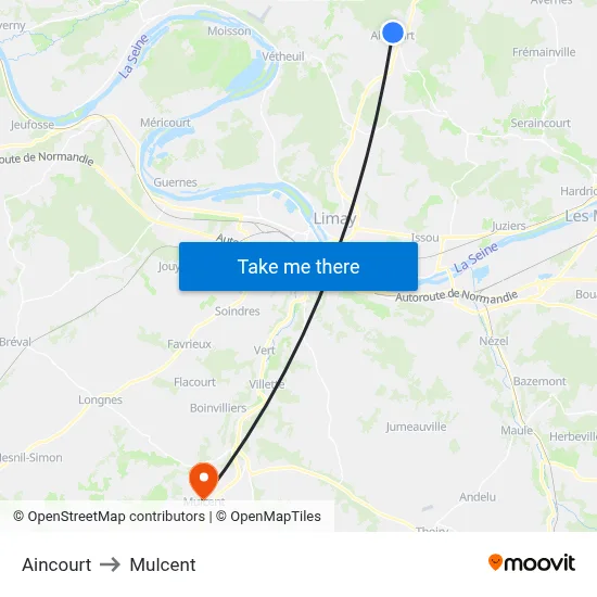 Aincourt to Mulcent map