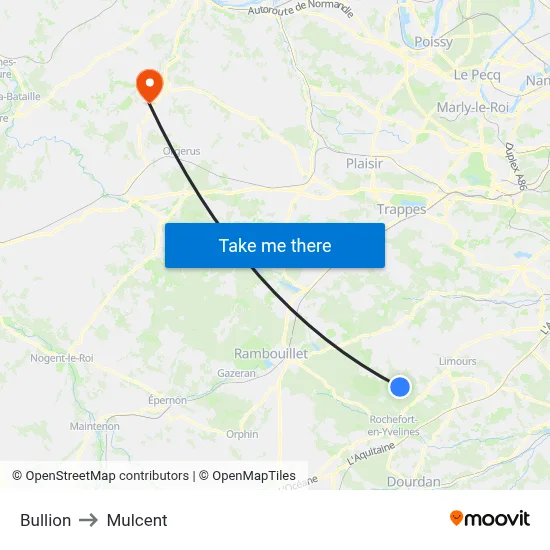 Bullion to Mulcent map