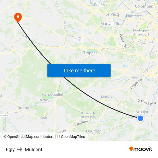 Egly to Mulcent map