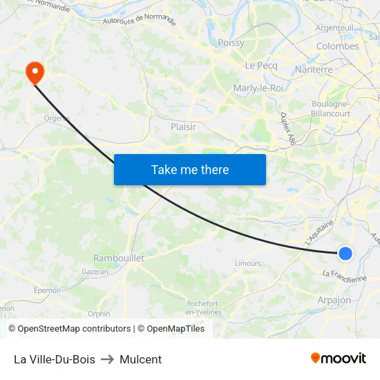 La Ville-Du-Bois to Mulcent map