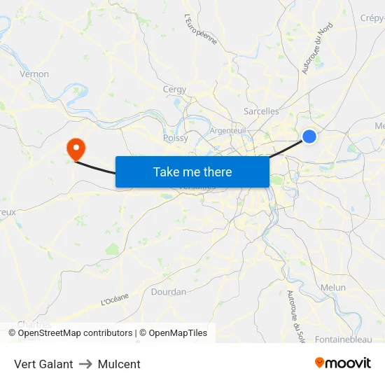 Vert Galant to Mulcent map