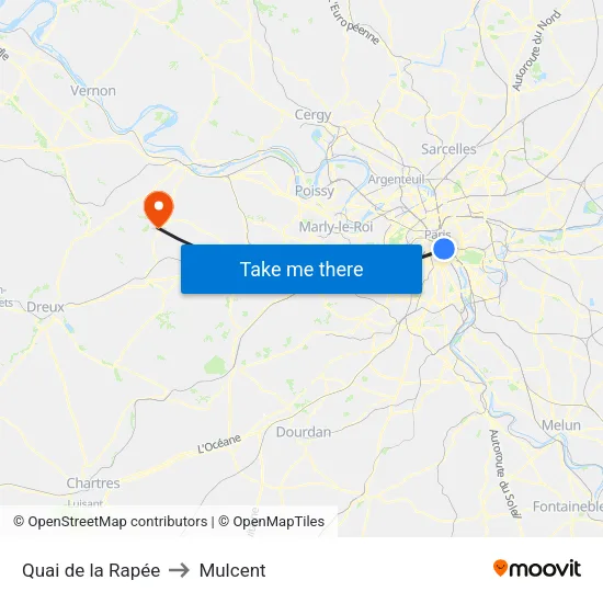 Quai de la Rapée to Mulcent map