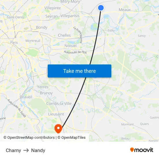 Charny to Nandy map