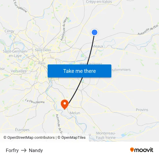 Forfry to Nandy map