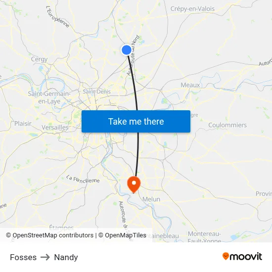 Fosses to Nandy map