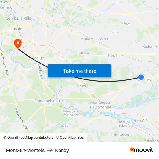 Mons-En-Montois to Nandy map