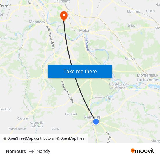 Nemours to Nandy map