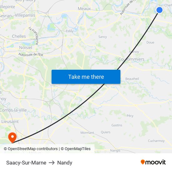 Saacy-Sur-Marne to Nandy map