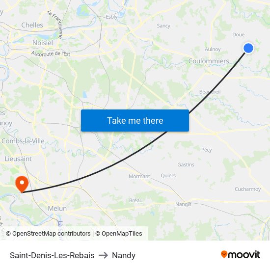 Saint-Denis-Les-Rebais to Nandy map