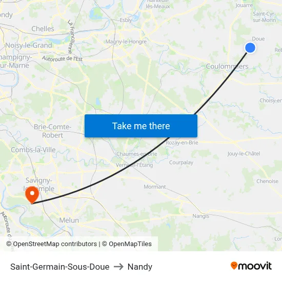 Saint-Germain-Sous-Doue to Nandy map