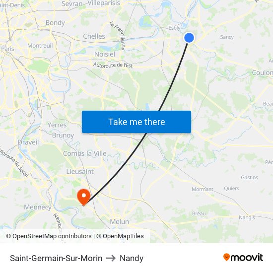 Saint-Germain-Sur-Morin to Nandy map