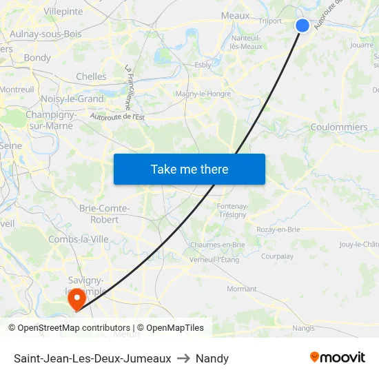Saint-Jean-Les-Deux-Jumeaux to Nandy map