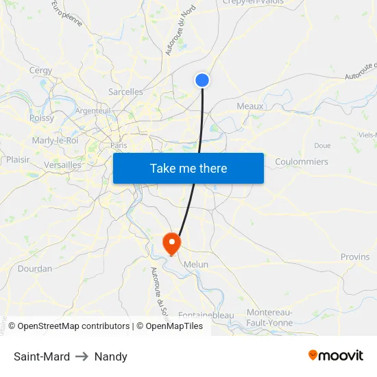 Saint-Mard to Nandy map