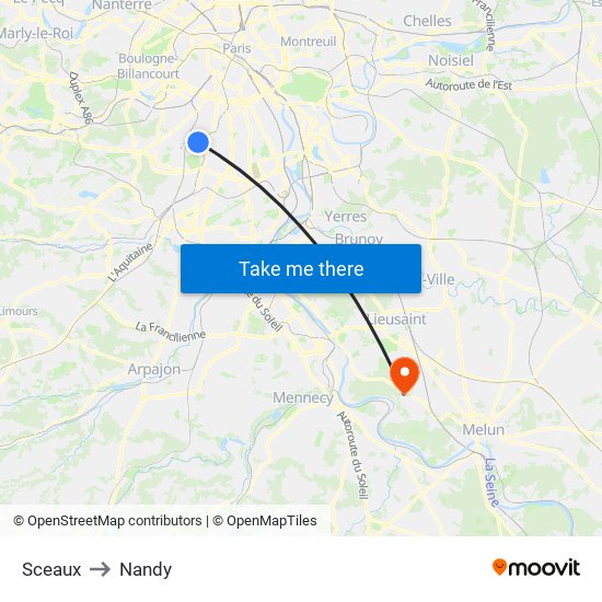 Sceaux to Nandy map