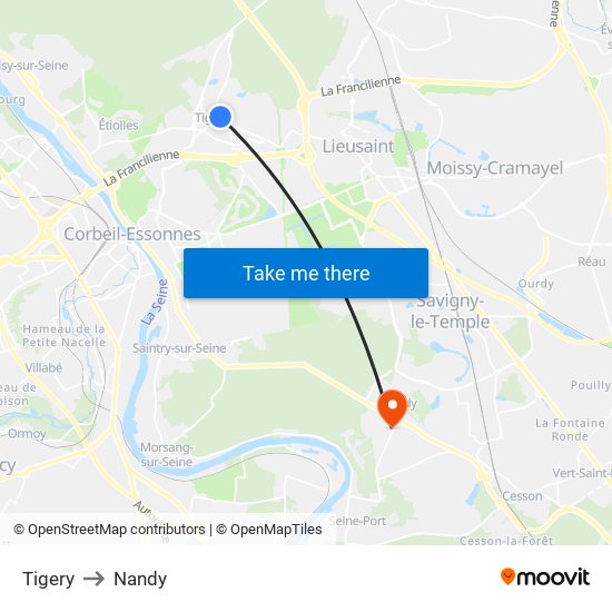Tigery to Nandy map