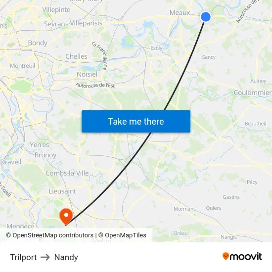 Trilport to Nandy map