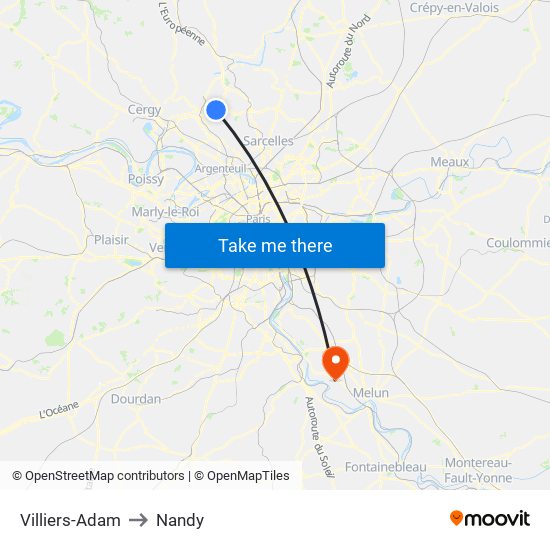 Villiers-Adam to Nandy map