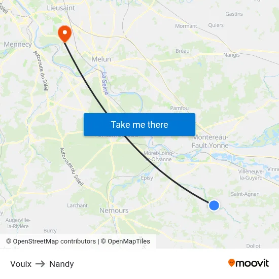 Voulx to Nandy map