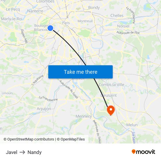 Javel to Nandy map