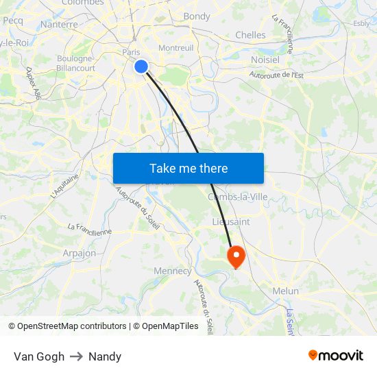 Van Gogh to Nandy map