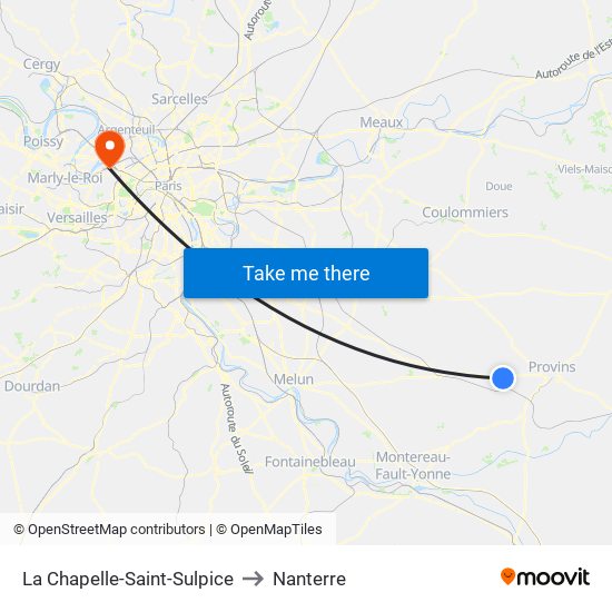 La Chapelle-Saint-Sulpice to Nanterre map