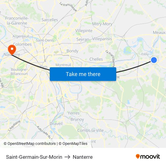 Saint-Germain-Sur-Morin to Nanterre map
