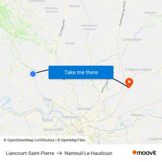 Liancourt-Saint-Pierre to Nanteuil-Le-Haudouin map