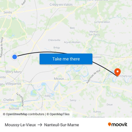 Moussy-Le-Vieux to Nanteuil-Sur-Marne map