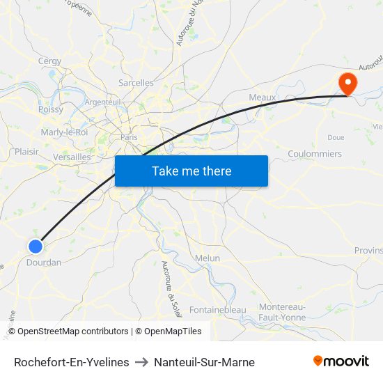 Rochefort-En-Yvelines to Nanteuil-Sur-Marne map