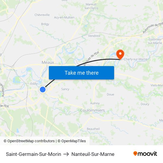 Saint-Germain-Sur-Morin to Nanteuil-Sur-Marne map