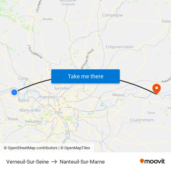 Verneuil-Sur-Seine to Nanteuil-Sur-Marne map