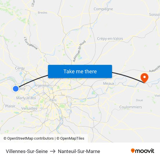 Villennes-Sur-Seine to Nanteuil-Sur-Marne map