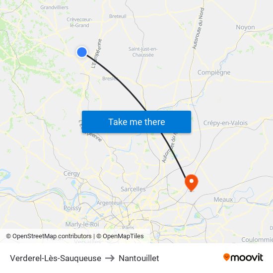 Verderel-Lès-Sauqueuse to Nantouillet map