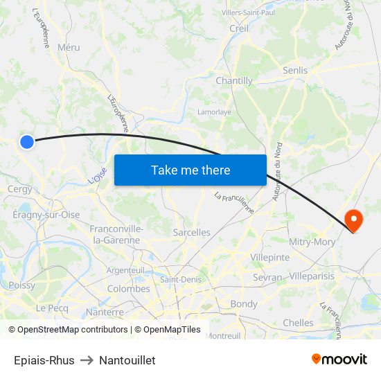 Epiais-Rhus to Nantouillet map