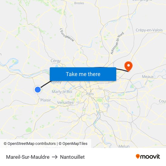 Mareil-Sur-Mauldre to Nantouillet map