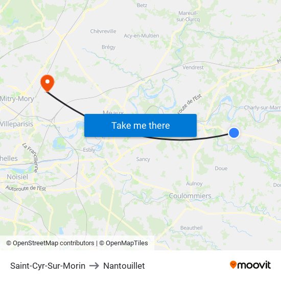 Saint-Cyr-Sur-Morin to Nantouillet map