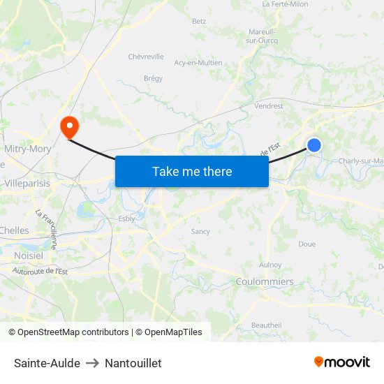 Sainte-Aulde to Nantouillet map