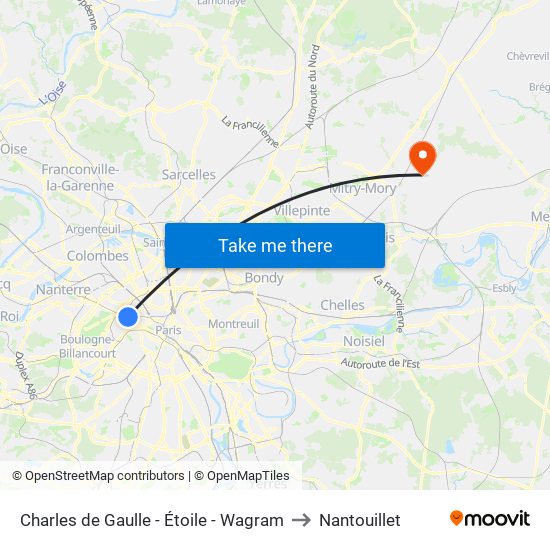 Charles de Gaulle - Étoile - Wagram to Nantouillet map