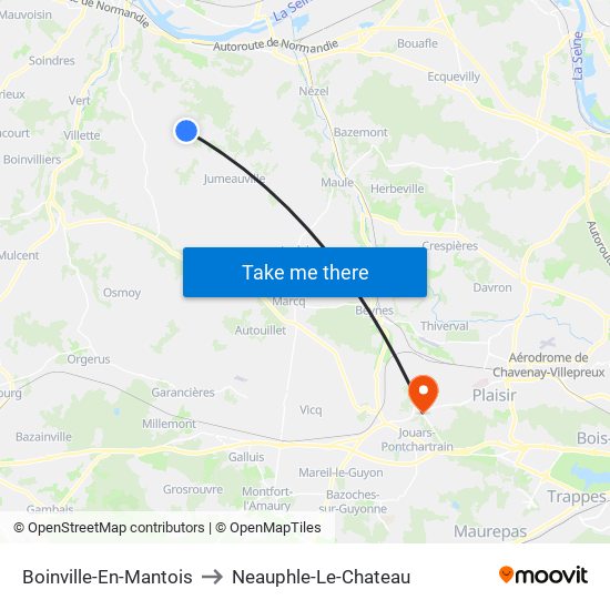 Boinville-En-Mantois to Neauphle-Le-Chateau map