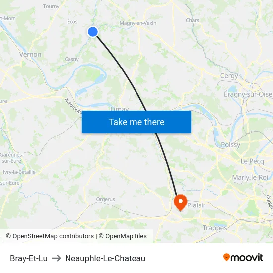 Bray-Et-Lu to Neauphle-Le-Chateau map